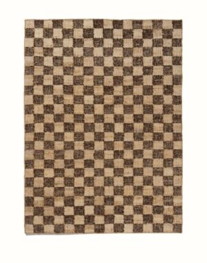 Ferm Living - Check wool Jute vloerkleed